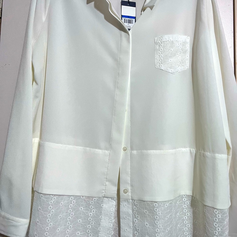NWT Tommy Hilfiger Ivory long sleeve shirt size XL